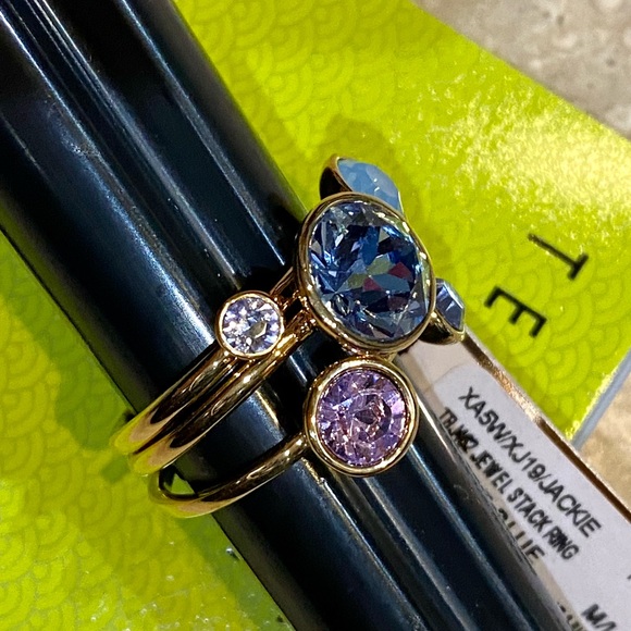 🆕 Ted Baker London ‘Jackie' Jewel Stack Rings - M/L - Picture 9 of 13
